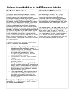 Updated Software Usage Guidelines