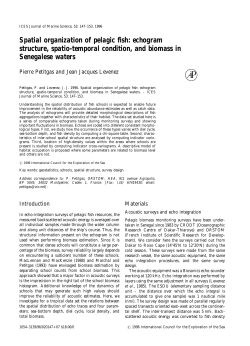 Spatial organization of pelagic fish: echogram structure, spatio