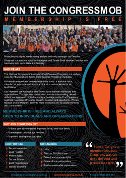 here - National Congress of Australia`s First People