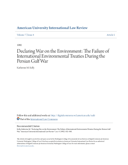 Declaring War on the Environment