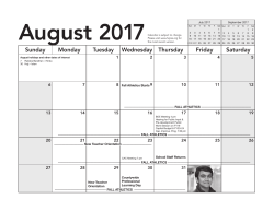 School Calendar - 2017-18