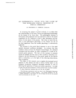 an experimental study into the cause of the increased portal