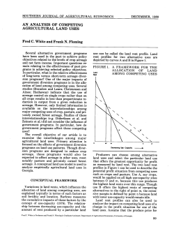 an analysis of competing agricultural land uses
