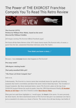 The Power of THE EXORCIST Franchise Compels