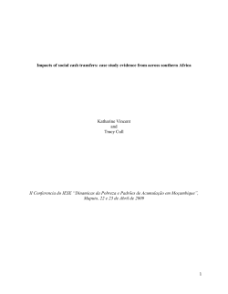 Impacts of social cash transfers: case study evidence from across