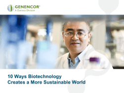 10 Ways Biotechnology Creates a More Sustainable World