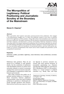 The Micropolitics of Legitimacy - American Sociological Association