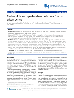 Real-world car-to-pedestrian-crash data from an