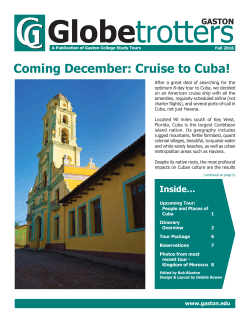 Coming December: Cruise to Cuba!