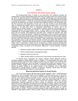 Chapter 2. From traditional roles towards gender equality