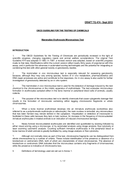 OECD Guidelines for the Testing of Chemicals
