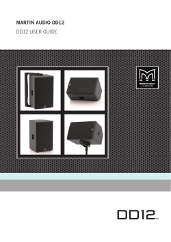 MARTIN AUDIO DD12 DD12 USER GUIDE