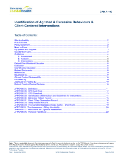 for Identification of Agitated and Excessive Behaviours