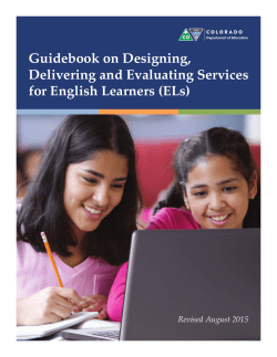 Delivering and Evaluating Services for English Learners