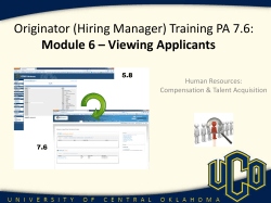 Module 6: Viewing Applicants (Talent Acquisition)