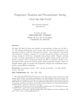 Progressive Taxation and Precautionary Saving over the Life Cycle