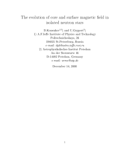 The evolution of core and surface magnetic field in isolated neutron