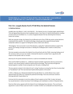 Fed. Circ. Largely Backs Ford`s PTAB Wins On Hybrid Patents
