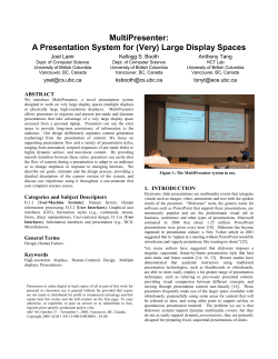 MultiPresenter: A Presentation System for (Very)