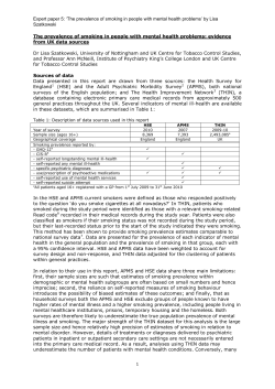 The prevalence of smoking in people with mental health
