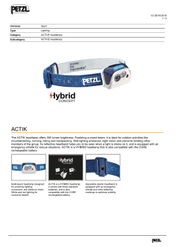 The ACTIK headlamp offers 300 lumen brightness