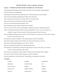 THE HUMANITIES: Culture, Continuity, and Change Chapter 3