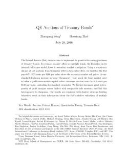 QE auctions of Treasury bonds