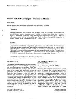 Present and Past Geocryogenic Processes in Mexico