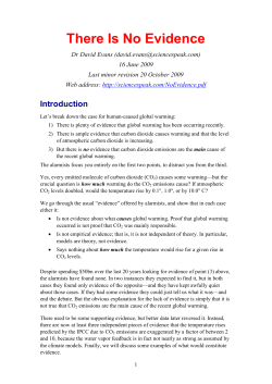 No Evidence - Science Speak