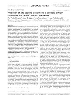 Prediction of site-specific interactions in antibody