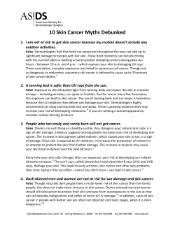 10 Skin Cancer Myths Debunked