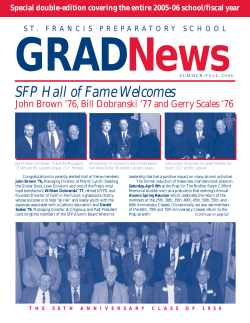 SFP Hall of Fame Welcomes