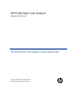 HP Fortify Static Code Analyzer