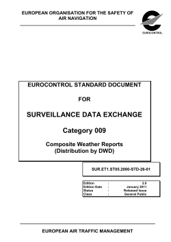 SURVEILLANCE DATA EXCHANGE Category 009