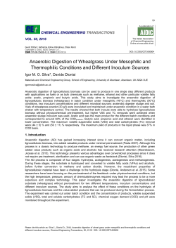 Anaerobic Digestion of Wheatgrass Under Mesophilic