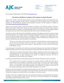 Life Science, Healthcare Academics Unite Against