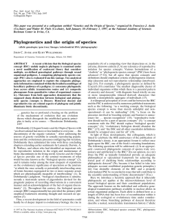 Phylogenetics and the origin of species