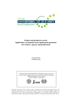 Gender and productive assets: implications of national rural