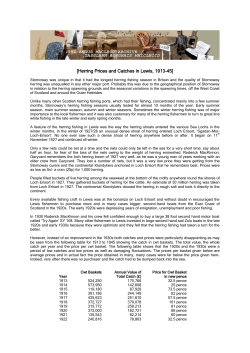 Herring Prices and Catches in Lewis, 1913-45