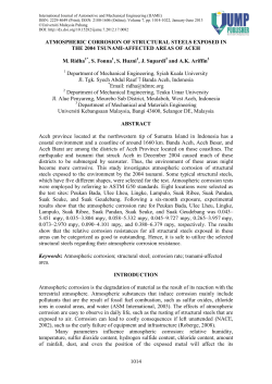 Atmospheric corrosion of structural steels exposed in the