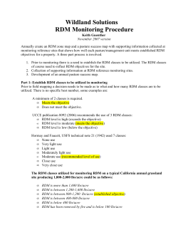 An RDM monitoring procedure