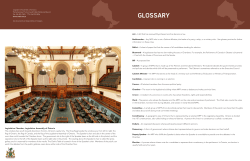 glossary - Legislative Assembly of Ontario