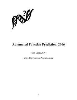AFP 2006 - Bio Function Prediction
