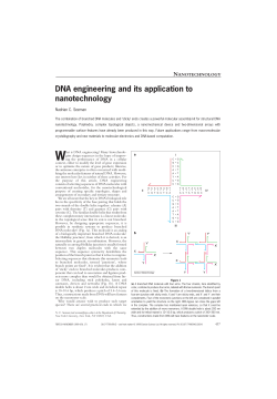 DNA engineering and its application to nanotechnology