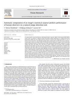Automatic computation of an image`s statistical