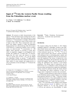 Input of I into the western Pacific Ocean resulting