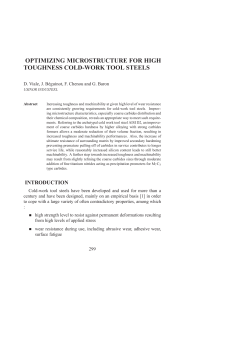 optimizing microstructure for high toughness cold