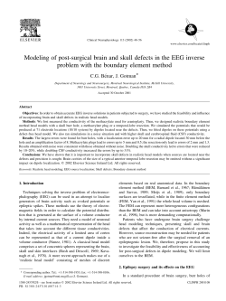 Modeling of post-surgical brain and skull defects