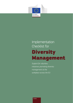Implementation Checklist for Diversity