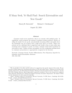 If Many Seek, Ye Shall Find: Search Externalities and New Goods